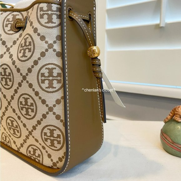 🔥NeW! Tory Burch T Monogram Jacquard Bell Bag - Picture 14 of 17